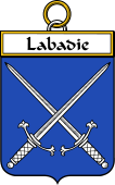 French Coat of Arms Badge for Labadie