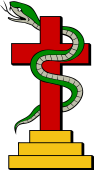 Cross, Calvary Serpent Entwined