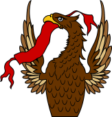 Eagle Displayed (Demi) Holding Banner