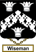 English Coat of Arms Shield Badge for Wiseman