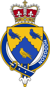 British Garter Coat of Arms for Hodgson (England)