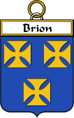 French Coat of Arms Badge for Brion