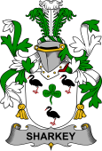Irish Coat of Arms for Sharkey or O'Sharkey