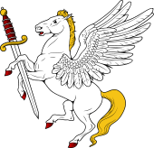 Pegasus Rampant Sword Betw Forelegs
