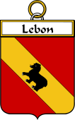 French Coat of Arms Badge for Lebon (bon le)