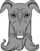 Greyhound Head Affronty Erased