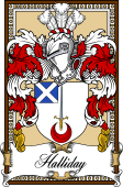 Scottish Coat of Arms Bookplate for Halliday