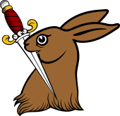 Hare Head Erased Holding Dagger