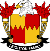 Coat of arms used by the Leighton family in the United States of America