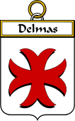 French Coat of Arms Badge for Delmas