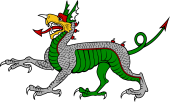 Dragon Passant Sans Wings Tail Nowed
