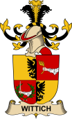 Republic of Austria Coat of Arms for Wittich (de Streitfeld)