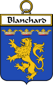 French Coat of Arms Badge for Blanchard
