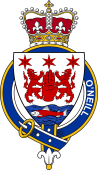 British Garter Coat of Arms for O'Neill (Ireland)