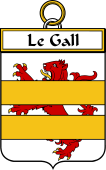 French Coat of Arms Badge for Le Gall