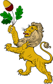 Lion Rampant, Holding an Oak Slip 2