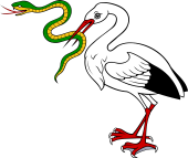 Stork Close Holding Serpent