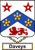 English Coat of Arms Shield Badge for Daveys