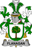 Irish Coat of Arms for Flanagan or O'Flanagan