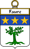 French Coat of Arms Badge for Faure