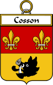 French Coat of Arms Badge for Cosson