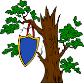 Oak Tree with  Escutcheon Pendent