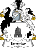 English Coat of Arms for the family Templar or Templer