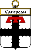 French Coat of Arms Badge for Campeau