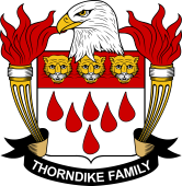 Coat of arms used by the Thorndike family in the United States of America