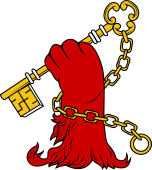 Lion's Gambe Holding a Key, Chained