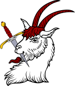 Goat Head Holding Dagger