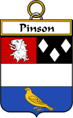 French Coat of Arms Badge for Pinson