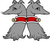 Greyhound Heads Conjoined-Collared
