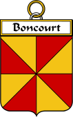 French Coat of Arms Badge for Boncourt