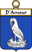 French Coat of Arms Badge for d'Amour
