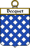 French Coat of Arms Badge for Becquet