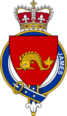 British Garter Coat of Arms for James (England)