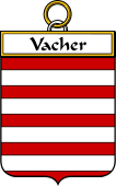 French Coat of Arms Badge for Vacher