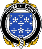Irish Coat of Arms Badge for the DARCY family
