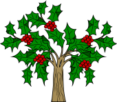Holly Tree or Bush Fructed