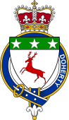 British Garter Coat of Arms for Doherty (Ireland)