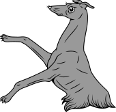 Greyhound Rampant Demi Erased