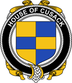 Irish Coat of Arms Badge for the CUSACK family