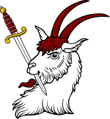 Goat Head Holding Sword