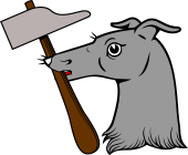 Greyhound Hd Holding Hammer