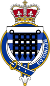 British Garter Coat of Arms for Reynolds (England)