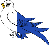 Martlet Per Pale