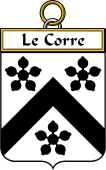French Coat of Arms Badge for Le Corre