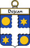 French Coat of Arms Badge for Dejean (Jean de)