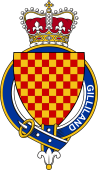 British Garter Coat of Arms for Gilliland (Scotland)
